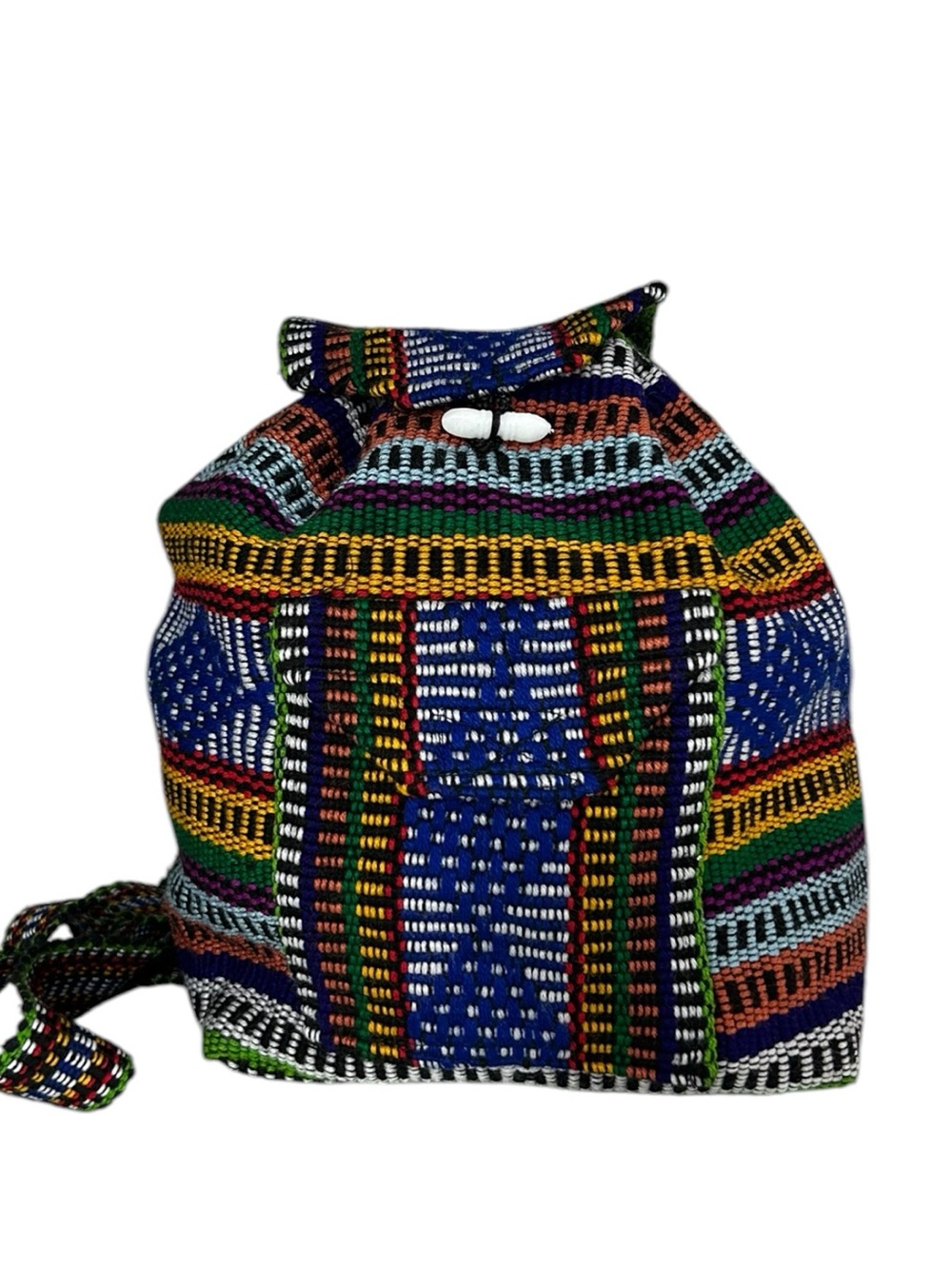 Textile Multicolor Boho Backpack Sarape Style Artisan Southwestern